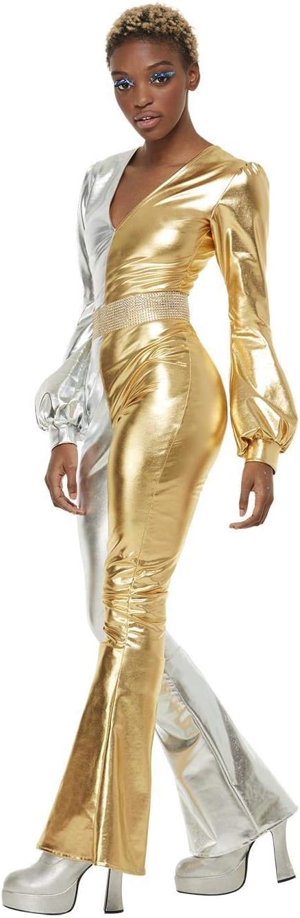 gold 70's dress Vintage 70s Gold Honeycomb Lurex Knit Maxi Dress main image 1