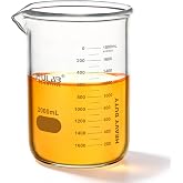 ULAB Griffin Low Form Glass Beaker, Vol.2000ml, 3.3 Borosilicate Glass, Printed Graduation, UBG1020