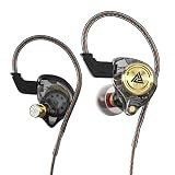 Yeabomy Wired Gaming Earbuds, Ak3file in Ear Monitors, Deep Bass Sound Wired Earbuds, HiFi in Ear Headphones with 1DD 10mm Dynamic Driver, IEM for Music Gaming Video Calling (Black)