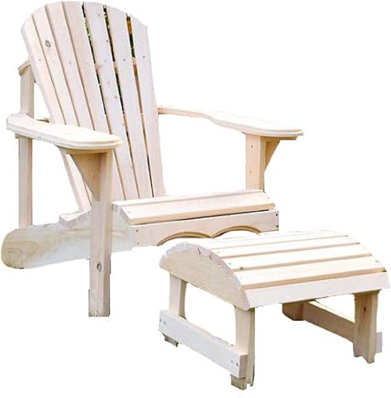 Pine Muskoka Patio Chair with Ottoman Amazon.ca Home & Kitchen