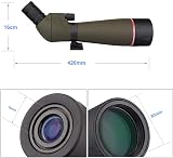 SVBONY SV13 20-60x80 Spotting Scope with Tripod IPX7 Waterproof Angled view 9