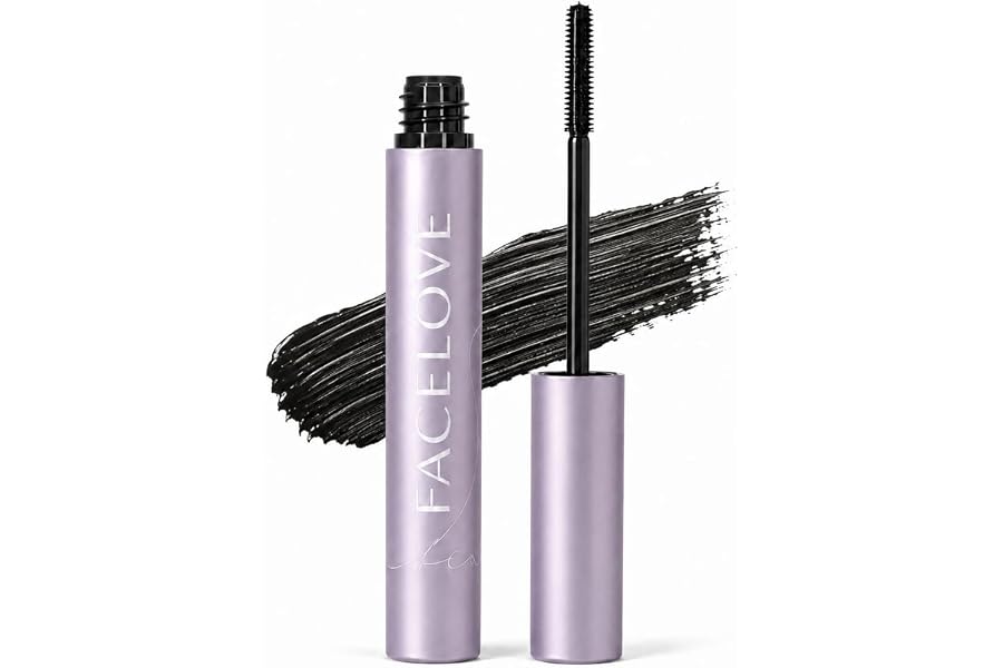 Facelove EVERLOVE Tubing Mascara for Mature Women, Volume & Length | Up to 5x Length & Volume, Clump-Free Separation, Hypoallergenic, Water-Resistant Black Mascara