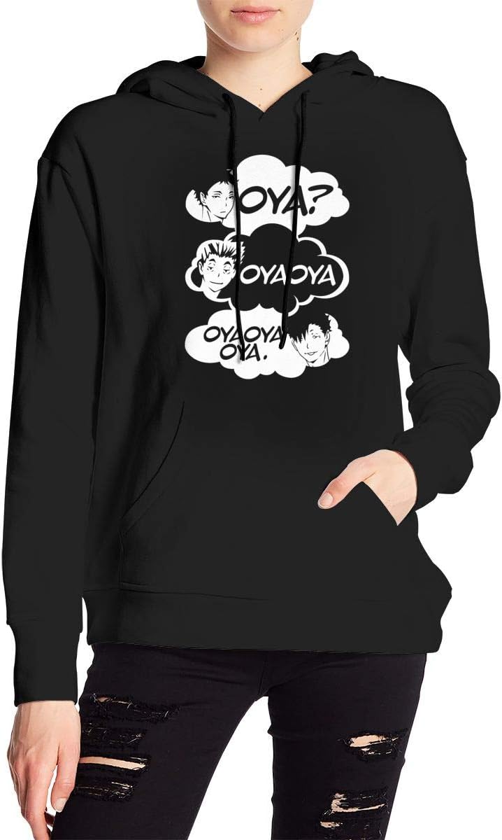 Haikyuu Shirt OYA OYA OYA Kuroo Bokuto Woman Long Sleeve Pullover Hoodie Sweatshirt