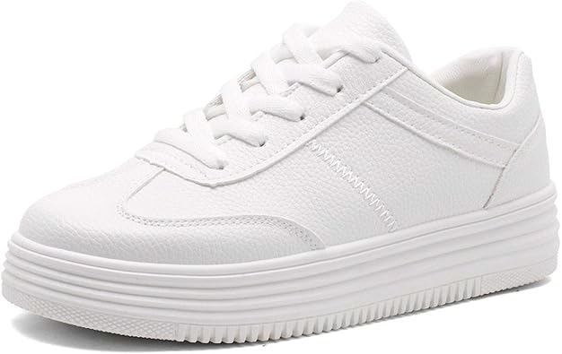 white leather platform sneakers womens
