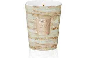 M&SENSE TobaccoVanilla Scented Candles for Home, Lead-Free Wick Highly Scented Jar Candles, 14.1 Oz 80 Hours Lasting Burning 