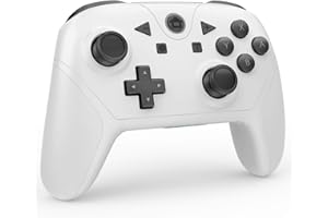 YCCTEAM Wireless Controller for Switch/Switch Lite,Wireless Switch Pro Controller Remote Gamepad Joystick with NFC/Turbo/ 6 Gyro Axis/Dual Vibration-White
