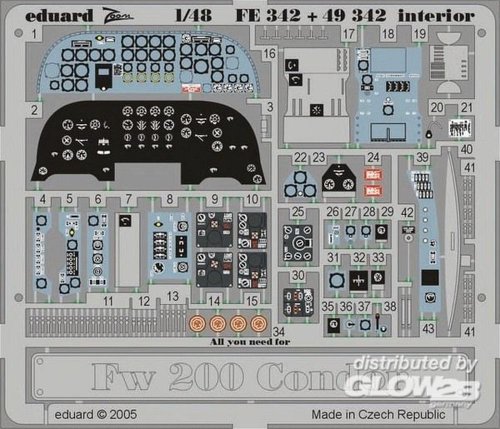 Eduard Accessories 49342 Modellbauzubehör Fw 200 Condor Interior für Trumpter Bausatz