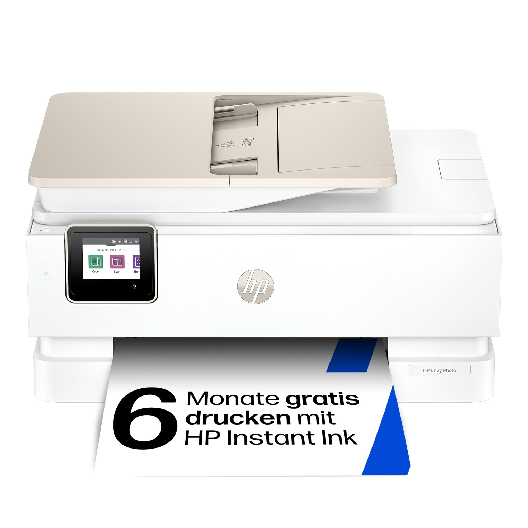 HP Envy Photo 7930 Multifunktionsdrucker, Tintenstrahldrucker, 6 Monate gratis drucken Instant Ink inklusive, Drucken, Scannen, Kopieren, Fotodruck, ADF, DIN A4, WiFi, USB