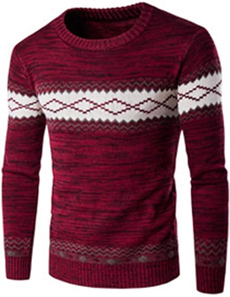 Amazon Co Jp 秋冬メンズセーター太糸太い温かいセーター秋冬セーターセーターセーターメンズ太い暖かさ 赤 L ホーム キッチン