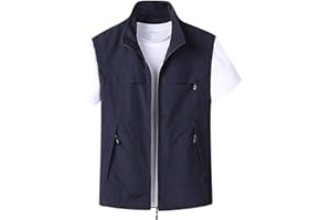 Womens Summer Lightweight Casual Outdoor Work Vest Sleeveless Zipper Athletic Jacket Waistcoat with Pockets