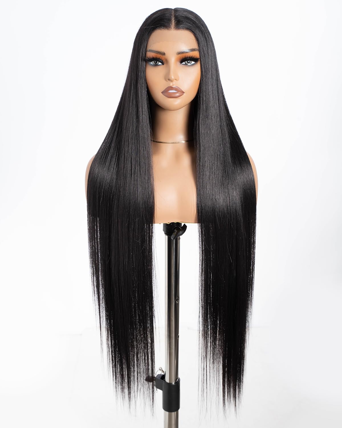 Style Icon Super Long Straight Lace Front Wig 38 Inches Long Wig for Women Synthetic Lace Front Wig Middle Part Lace Wig Pre Plucked with Baby Hair Heat Resistant Fiber 150% Density (#2) โ image 1
