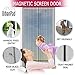 Magnetic Screen Door Full Frame Velcro, Heavy Duty Mesh, 26 Auto-Snap Magnets for Secure Seal, Pet and Kid Friendly, Keeps Bugs and Mosquitoes Out, Lets Fresh Air In. For doors 82''L X 34''W