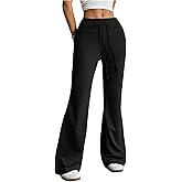 SHENHE Women's Drawstring Waist Bell Bottom Flare Leg Sweatpants Sports Causal Pants
