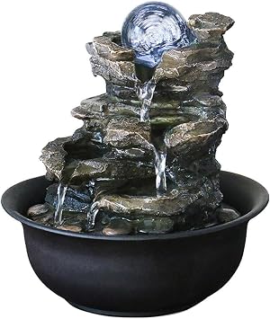 Amazon De Kuche Haushalt Wohnen Zimmerbrunnen 4 Schichtige