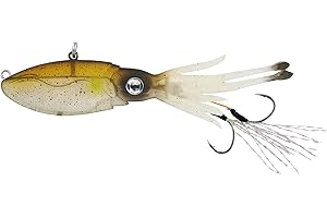 Nomad Design Squidtrex Fishing Lure with Patented Technology Vibration Design - TPE Soft Plastic, BKK Assist Hooks, Squid Lure