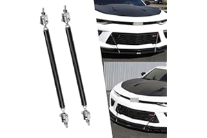 x xotic tech 2pc Adjustable 10"-13" Front Bumper Lip Splitter Diffuser Strut Rod Tie Bars Compatible with Most Vehicles [Black]