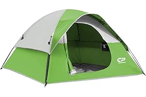 CAMPROS CP 3 Person Tent - Dome Tents for Camping, Waterproof Windproof Backpacking Tent, Easy Set up Small Lightweight Tents, for All Seasons Hiking Beach Outdoor with 3 Mesh Windows
