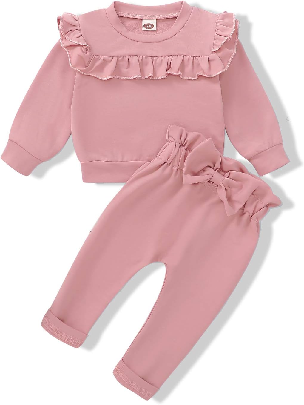 Toddler Baby Girls Clothes Infant Long Sleeve Ruffles Shirt Tops + Long Pants Fall Winter Outfits for Girl