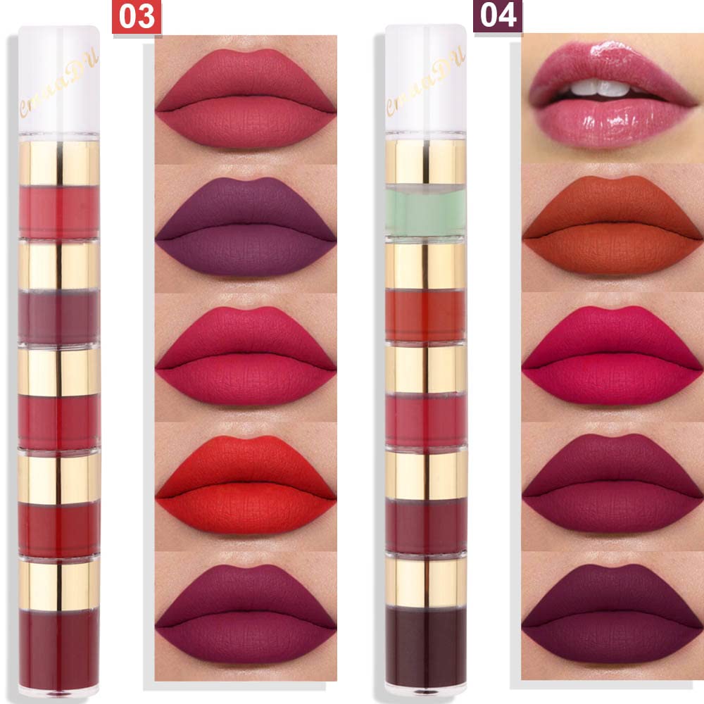 evpct 20 Colors Liquid Matte Lipstick Set Lip Stick Stain Packs Matte for Dark Skin Women,Dark Red Mat Matt Long Lasting Original 24 Hour lipstick lapiz labiales mate 24 horas originales mate