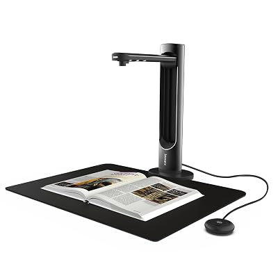 Innex DS200 Professional USB Book Scanner, 26MP, A3 Document scan, 120+ Language OCR, Auto-Flatten & Deskew, Finger Removal, Built-in Mic and LED lamp, Hand Button & Foot Pedal, for Windows/MacOS