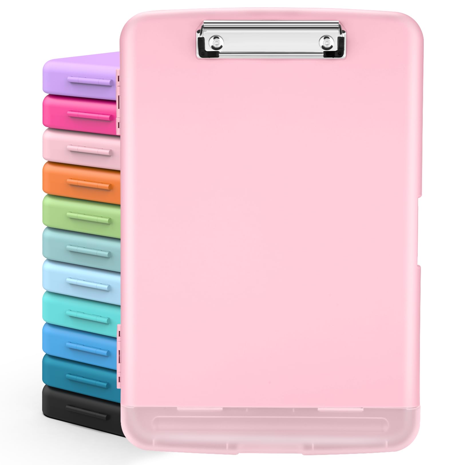2-Pack A4 Size Clipboards With Low Profile Clip & Pen Holder - Plastic Storage Clipboard For School, Office, Nursing