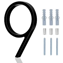 House Numbers For Outside - 5 Inch Modern Floating