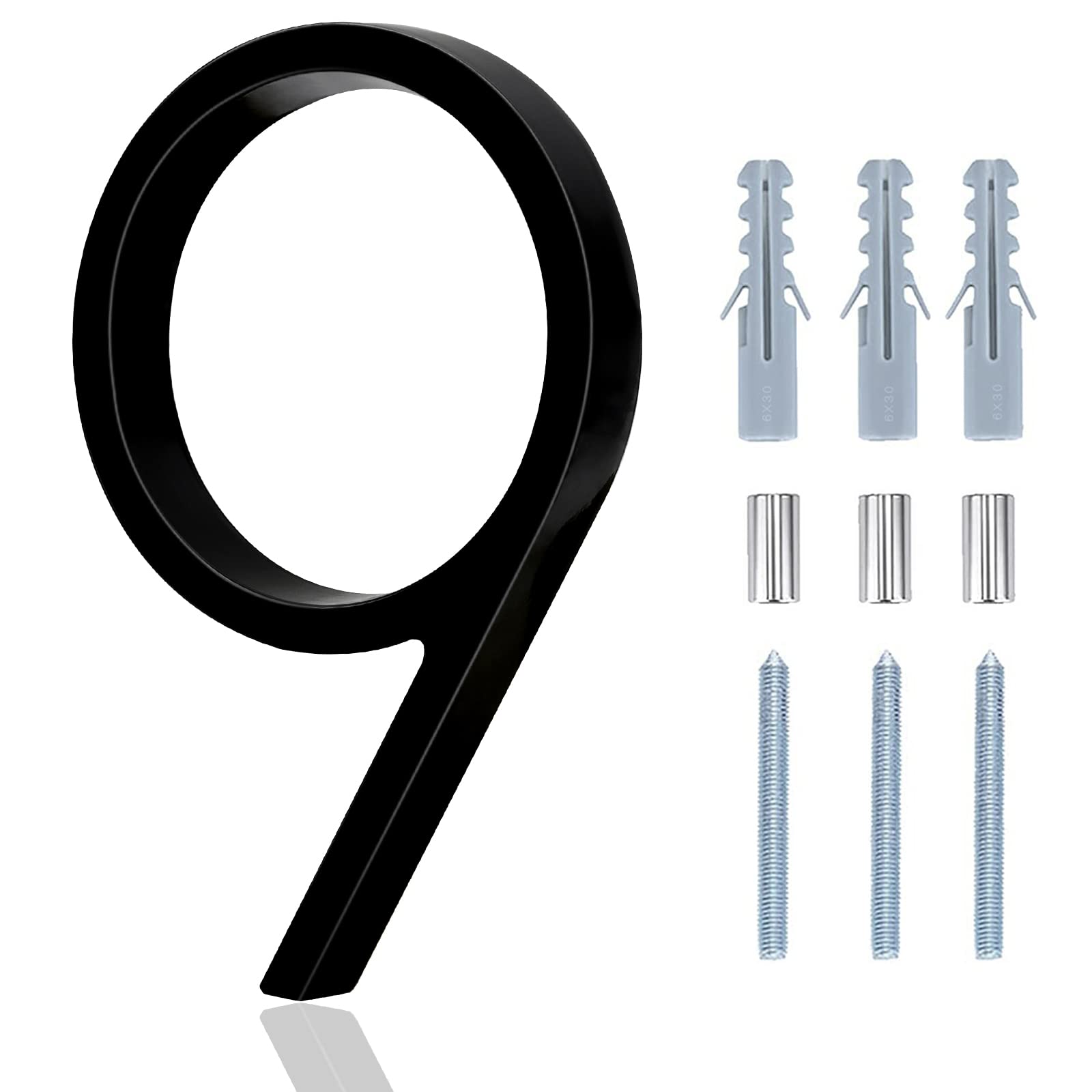 House Numbers For Outside - 5 Inch Modern Floating