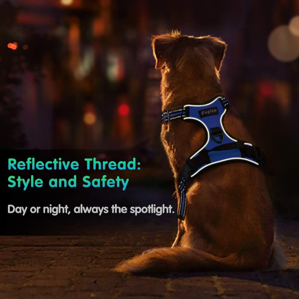 Eagloo Dog Harness Medium, No Pull Harness with Front Back Clips, Adjustable Dog Walking Vest, Soft Padded Pet Vest - Image 5