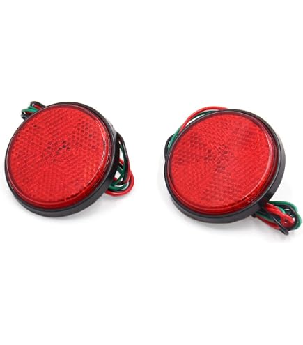 Motorcycle Rear Light Unique Bargains 2Pcs Red Rectangle Bolt-on ...