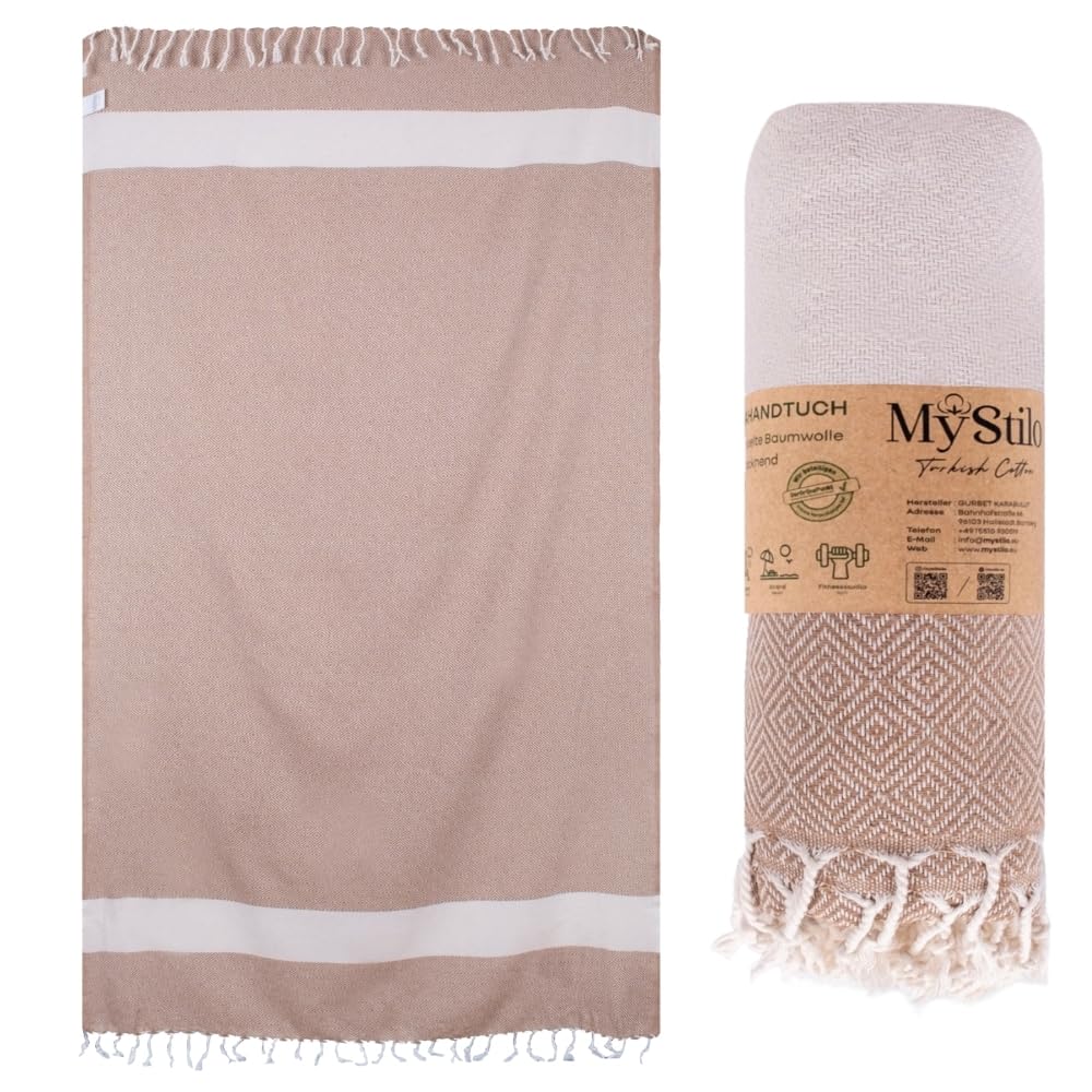 MyStilo 100% Recycled Cotton Hammam Towel (Beige)