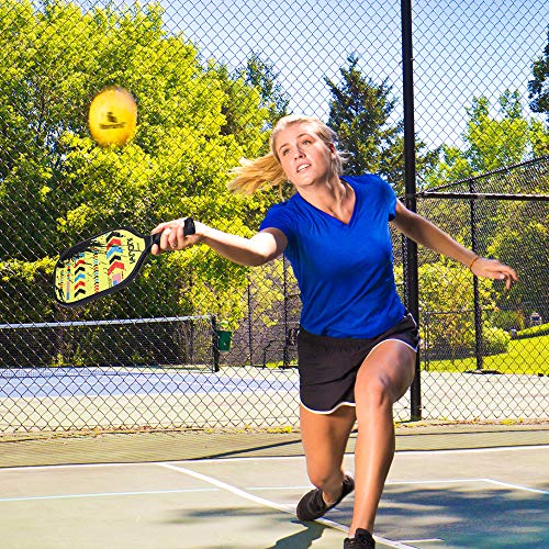 ianoni Graphite Composite Pickleball Paddle - Pickleball Paddle with Graphite Face & Polymer Honeycomb Core,Balanced Weight,Low Profile Edge,Meets USAPA Specifications (Wild Night-Black)