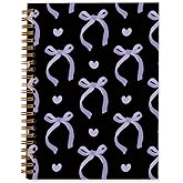 QUICQOD Journal for Girls Teens, Cute Preppy Notebook Journal Diary School Supplies, Cute Notebooks for Women, Spiral Notebook 5.5x8.3 Inch