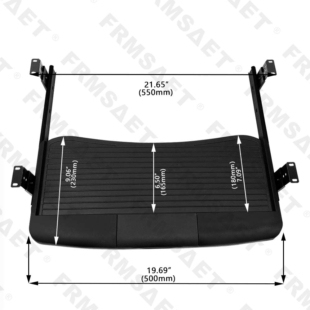 FRMSAET Office Supplies Holder Furniture Accessories Computer Keyboard Drawer Organizer Underdesk Multipurpose Tray with Adjustable Height Brackets-Used to Store Your Tools, Pencil, Eraser(Small, Black) : Office Products