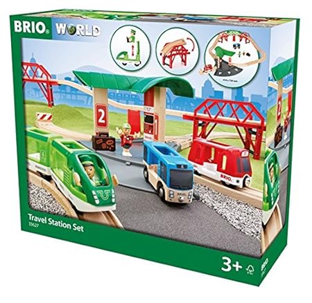 BRIO World 33627 - Reisezug Set mit Busbahnhof