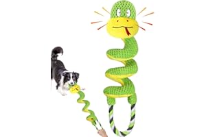 ENESTON Chew-Resistant Dog Rope Toy with Squeaker & Crinkle Paper | Interactive Puppy Toys for Anxiety Relief & Dental Care | Tough Chew Toys for Small, Medium, and Large Dogs