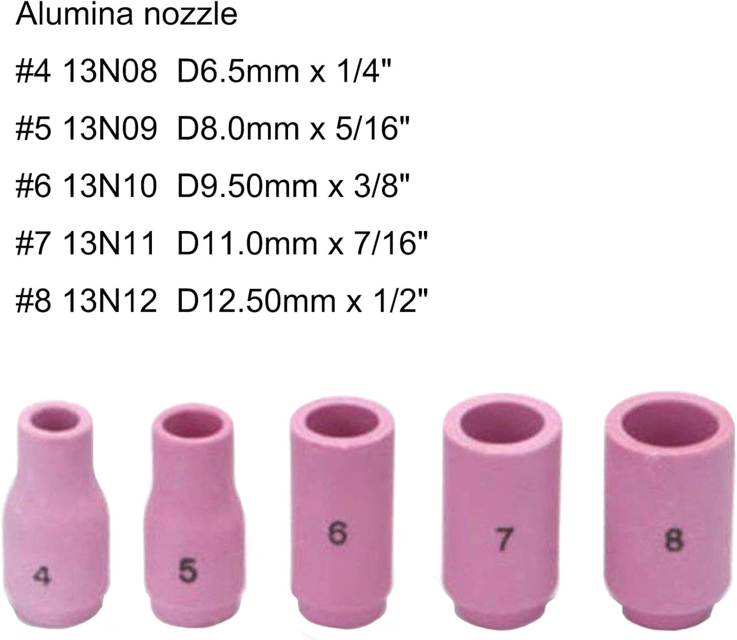 Zinger 53pcs TIG Welding Torch Stubby Gas Lens #10 Pyrex Glass Cup Kit Accessories for DB SR WP-17/18/26 TIG Welding Torch, with Cup+Back Cup+Nozzle+Collet+Collet Body+Gas Lens+Cup Gasket - - 