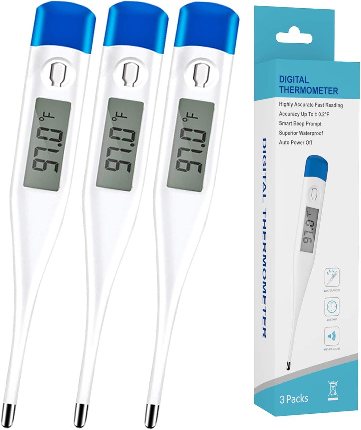 KMOOL Measure Device with Large Lcd Fast Reading, Digital Tharmomitor For Any Ages, 3 Packs: Clothing