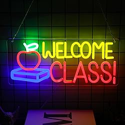 Welcome Class Neon Sign Student Classroom Neon