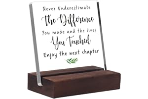 OCCDESIGN Coworker Gifts For Women Men Retirement Gifts New Joy Going Away Gift Leaving Gifts For Coworker Boss Leader Colleague Friends -Clear Desk Decorative Sign for Home Office