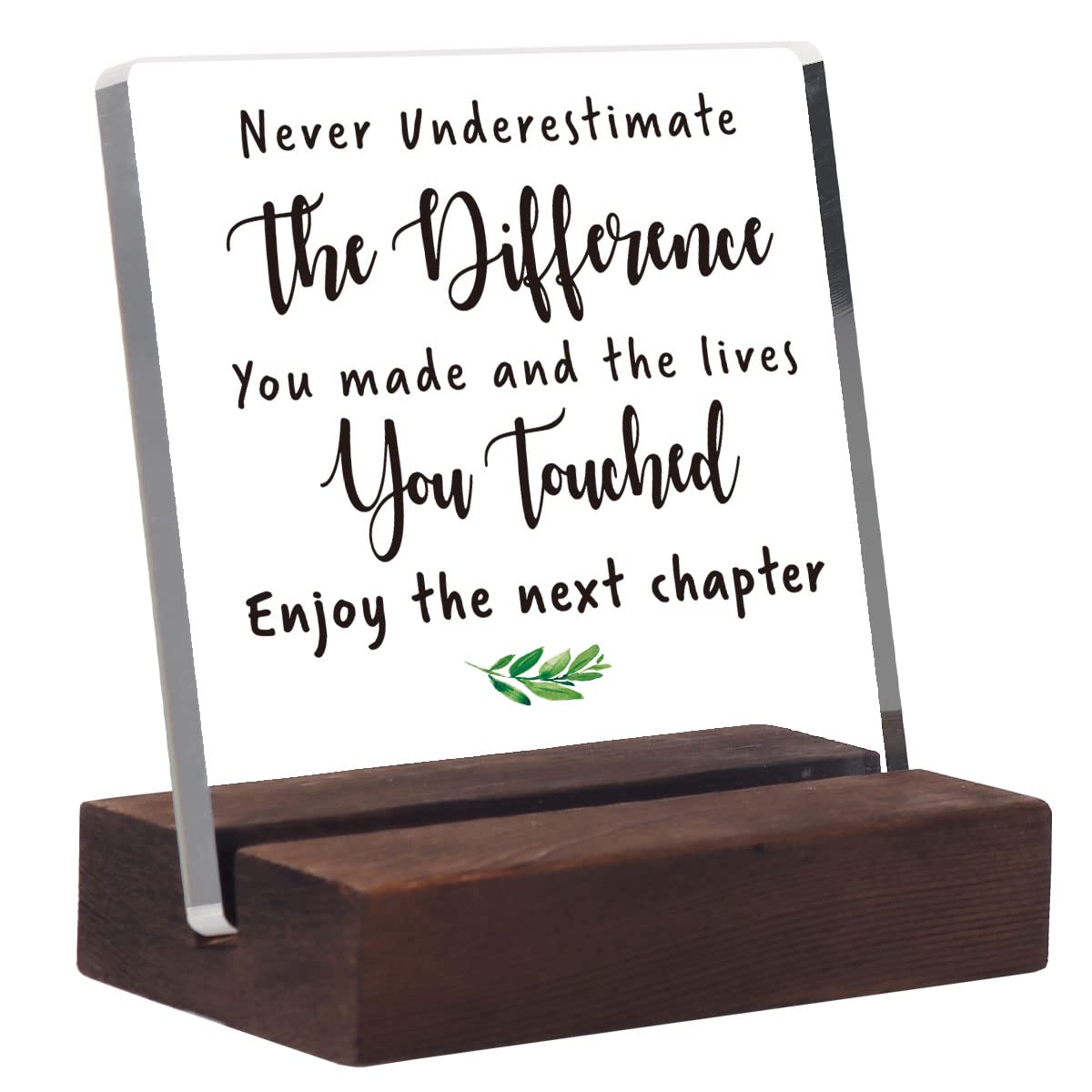 Coworker Gifts for Women Men - Retirement, Going Away, Leaving Gift for Boss, Leader, Colleague, Friends - Clear Desk Decorative Sign for Home Office