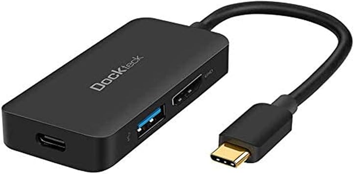 Amazon Usb C Hdmi アダプタ 4k 60hz Hdr Dockteck 3 In 1 ドングルhdmi 4k Usb 3 0 100w Pd マルチポートusb C ハブアダプター Macbook Pro Air Imac Xps New Ipad Pro 18等に適用 Dockteck パソコン 周辺機器