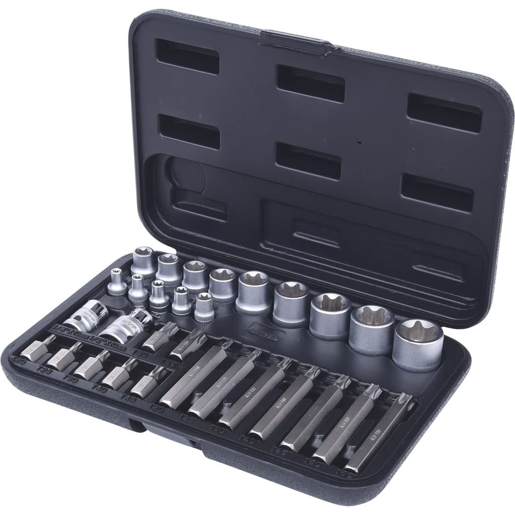 KS Tools 911.4301-2 TX Bit socket set for TX tamperproof screws, 30 pcs