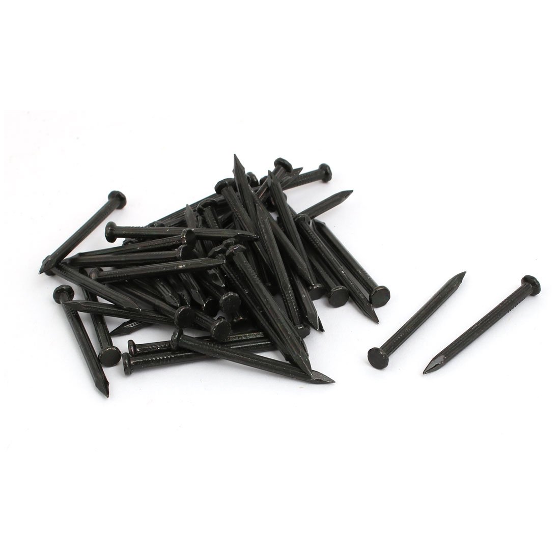 Sourcingmap Hardware Nails 3mm Shaft Dia 40mm Length Fiber Concrete Cement Wall Point Tip Nails Black 30pcs
