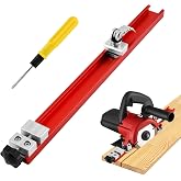 Circular Saw Guide Rail Fits 12" Saw Base, Aluminum Precision Adjustable Cutting Machine Base Guide for Woodworking, Electric Circular Guid-e Clamp for Cutting and Milling Tasks