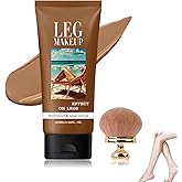 Legs Makeup Waterproof with Brush,No Transfer Body Concealer,Tattoo Cover Up Makeup Waterproof,Long Last Body Foundation for All Skin Tones,100ML (Bronze)