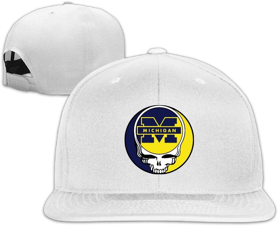 University Michigan Grateful Dead Flat Snapback Hat Cap Men Women ( 8 Colors )