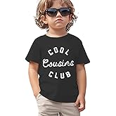 AFUKUIA Cousin Shirt Toddler Baby Boy Girl Cool Cousins Club Letters Print T-Shirt Kid Summer Short Sleeve Casual Tees Top