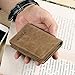 RFID Blocking Credit Card Holder Leather ID Case for Men Pabin (Vintage Khaki)