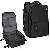 coowoz Travel Backpack For Women Men Airline Approved,Black Carry On Backpack,Large Hiking Laptop College Backpacks Waterproof Outdoor Sports Rucksack Casual Daypack Fit 15.6 Inch Backpacks