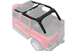 BESTAOO Roll Bar Padding for 2018-2023 Jeep Wrangler JL Unlimited 4 Door, Black Neoprene Roll Cage Full Protector Cover